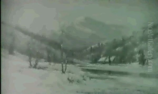 Mount Monadnock, Winter Oil Painting by Arthur Vidal Diehl