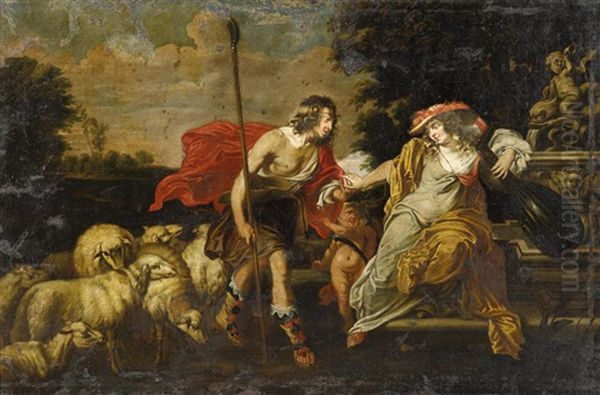 Jacob Und Rachel Oil Painting by Abraham van Diepenbeeck