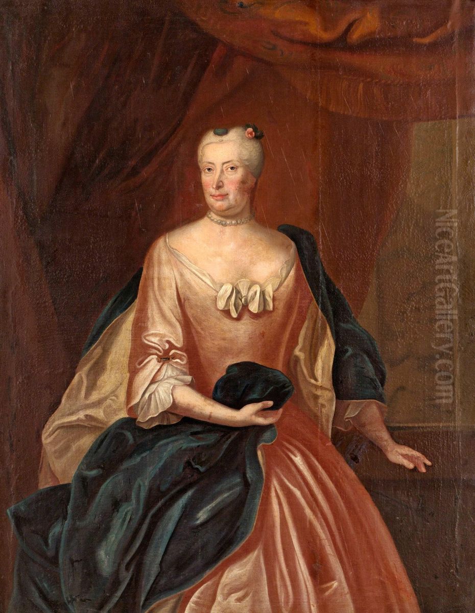 Ingeborg Christina Stael Von Holstein Oil Painting by Olof Arenius