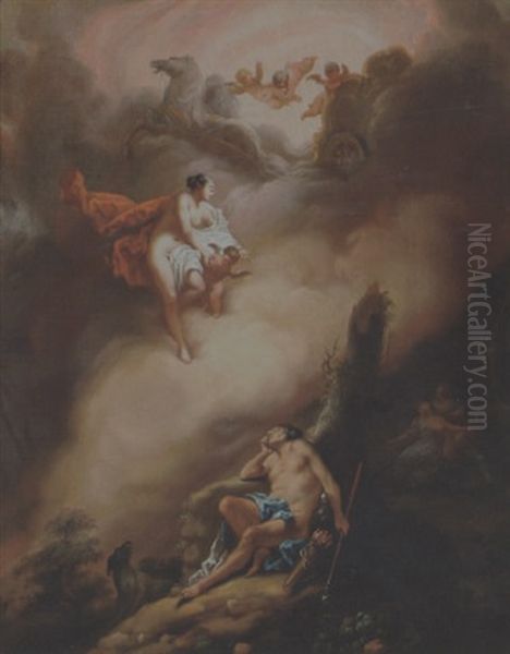 Diana Und Endymion Oil Painting by Christian Wilhelm Ernst Dietrich