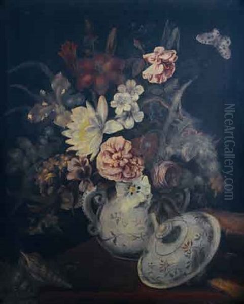 Bouquet De Fleurs Oil Painting by Margaretha Barbara Dietzsch