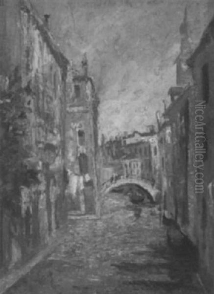 Canal Venice Oil Painting by Mary Ella Dignam
