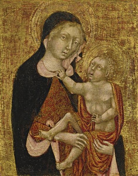 Madonna And Child Oil Painting by Giovanni di Paolo