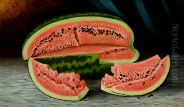 Watermelons Oil Painting by Julia Mcentee Dillon
