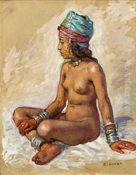 Baigneuse Oil Painting by Alphonse Etienne Dinet