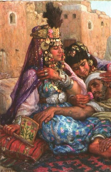 Martyr D'amour - Chahid El Ouschq Oil Painting by Alphonse Etienne Dinet
