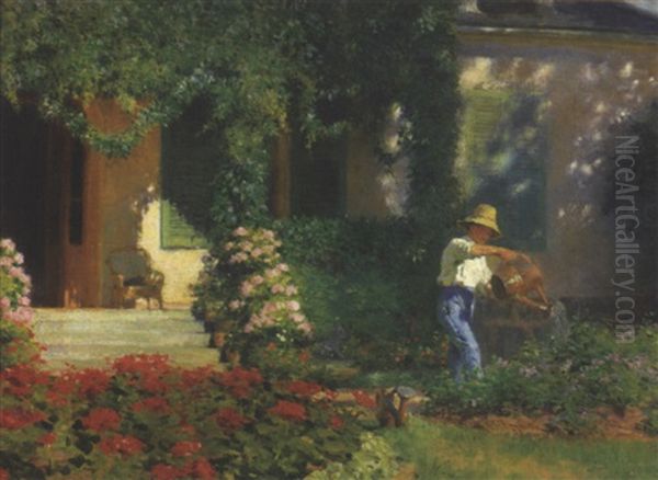 Le Jardinier Oil Painting by Alphonse Etienne Dinet