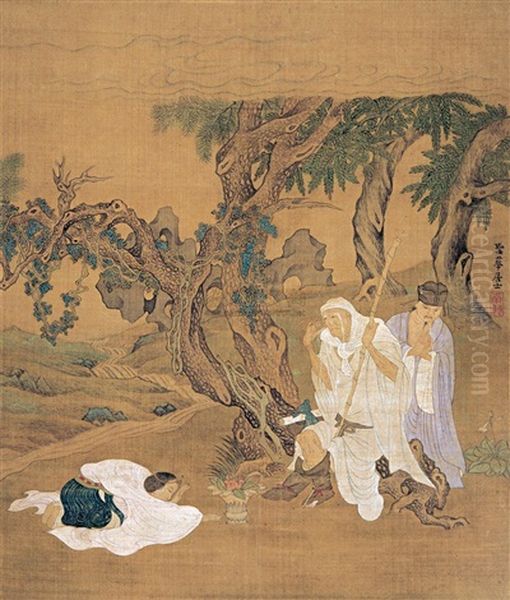 Figures Oil Painting by Ding Yunpeng