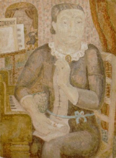 Women Seated At A Piano Oil Painting by Jessica Stewart Dismorr