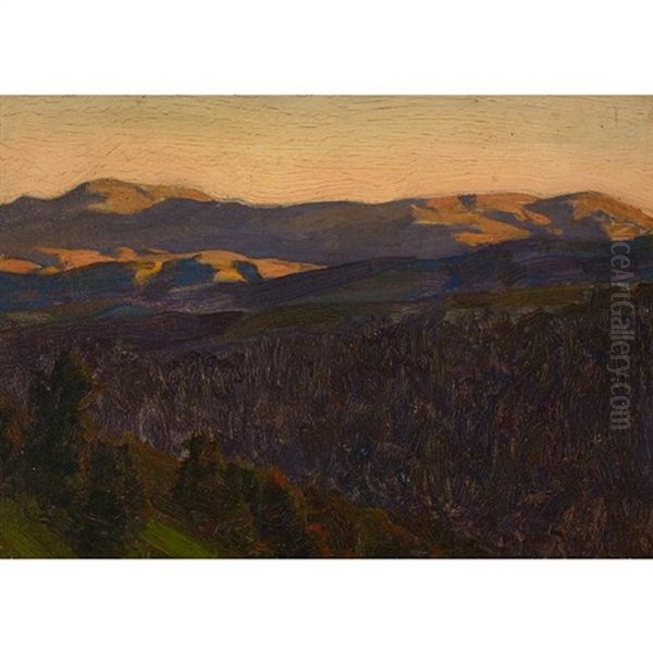 November Evening Oil Painting by Maynard Dixon