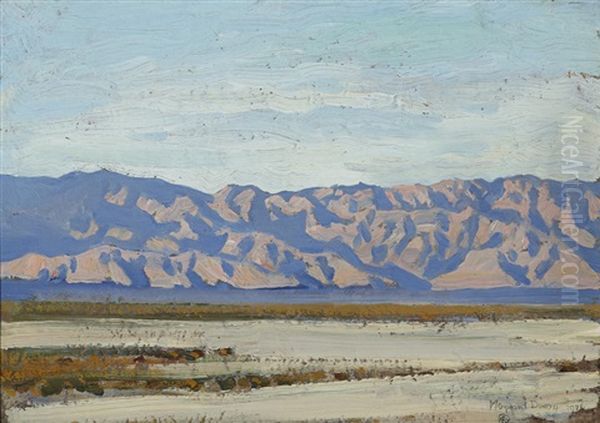 Desert Expanse; Nude Study (double-sided) Oil Painting by Maynard Dixon