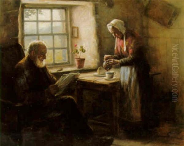 Tea Time Oil Painting by Henry John Dobson