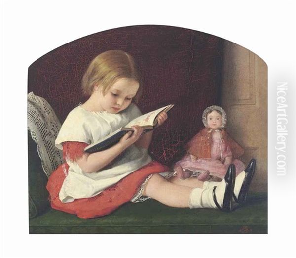 The Lesson Oil Painting by William Charles Thomas Dobson