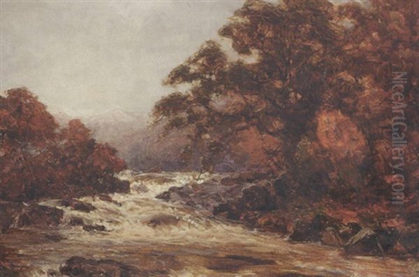Winter On The Dochart, Perthshire Oil Painting by Alexander Brownlie Docharty