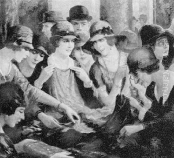 The Fabric Store Oil Painting by Mark Dixon Dodd