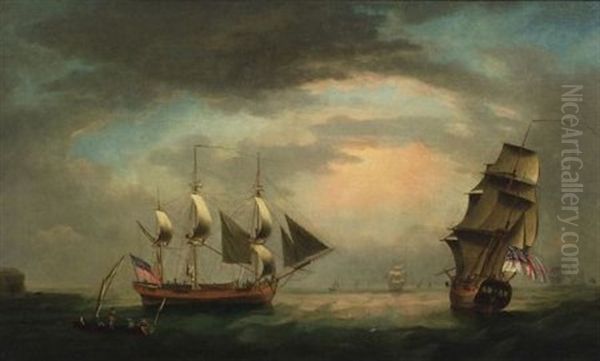 High Seas Oil Painting by Robert Dodd