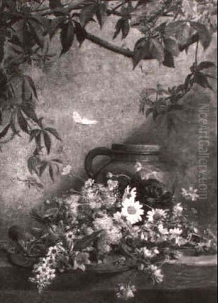 Wiesenblumen Oil Painting by Auguste Doll