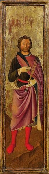 Der Heilige Sebastian Als Ritter Oil Painting by Domenico Di Michelino