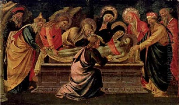Die Grablegung Christi Oil Painting by Domenico Di Michelino