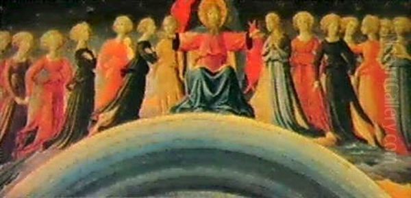 The Triumph Of Eternity - A Cassone Panel Oil Painting by Domenico Di Michelino