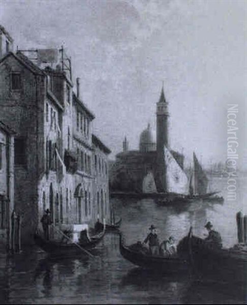 San. Giorgio Am Canal Grande, Venedig Oil Painting by William Raymond Dommersen