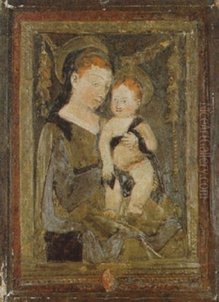 Madonna Mit Kind Oil Painting by Donatello (Donato di Niccolo)