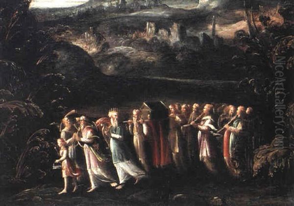 Il Trasporto Dell'arca Santa Oil Painting by Giovanni Andrea (il Mastelletta) Donducci