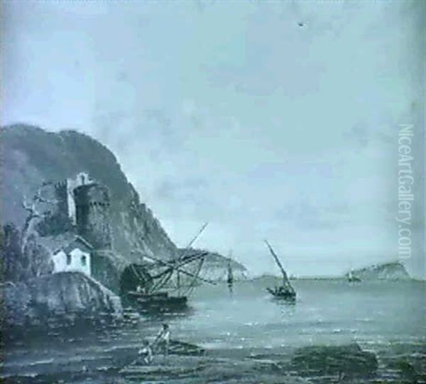 On The Coast Oil Painting by Emilio Donnini