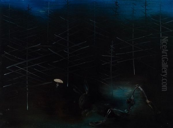 Dead Rabbit Oil Painting by Tinus, Van Doorn Jnr.