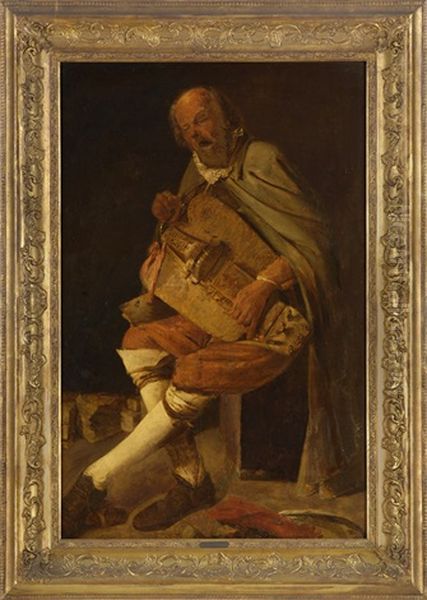 Der Drehleierspieler Oil Painting by Gustave Dore