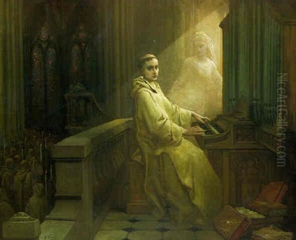 Le Reve Du Moine Oil Painting by Gustave Dore
