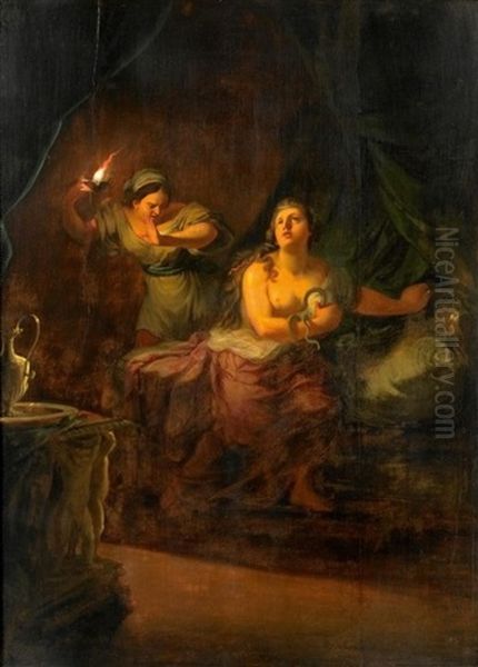 Tod Der Kleopatra Oil Painting by Johann Jakob Dorner the Elder