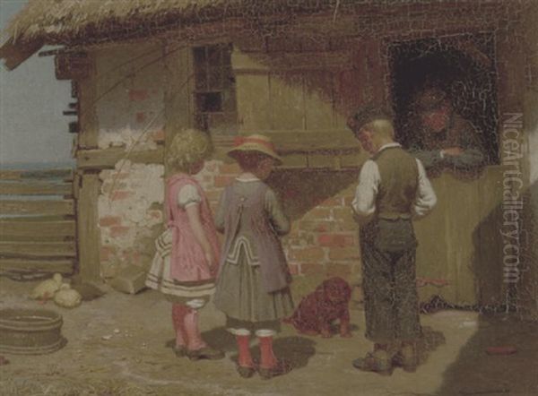 Den Ny Legekammerat Oil Painting by Anton Laurids Johannes Dorph