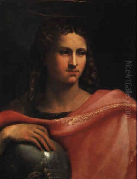 Cristo Pantocrator Oil Painting by Dosso Dossi