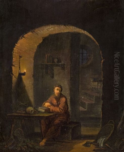 Gelehrter In Der Stube Oil Painting by Gerrit Dou