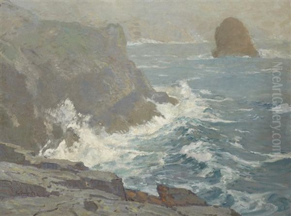 Rising Fog Oil Painting by Paul Dougherty