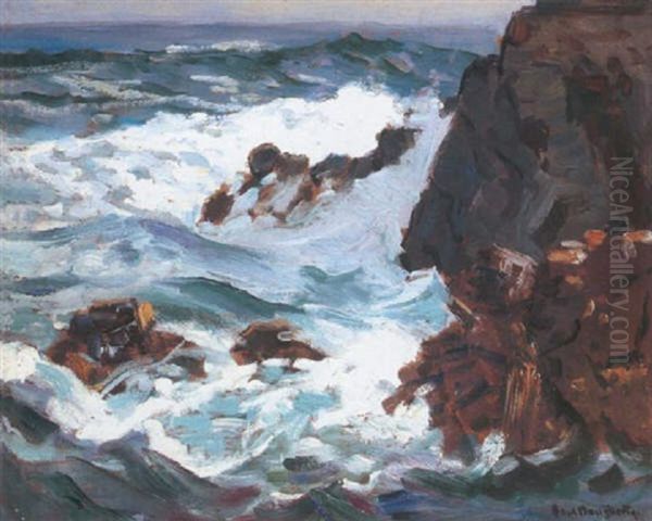 A Coastal Inlet Oil Painting by Paul Dougherty