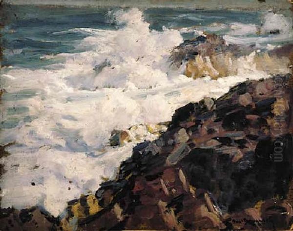 Surf On Clodgy Oil Painting by Paul Dougherty