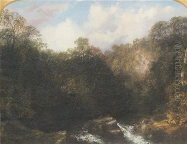 Landscape With River Oil Painting by Thomas Doughty