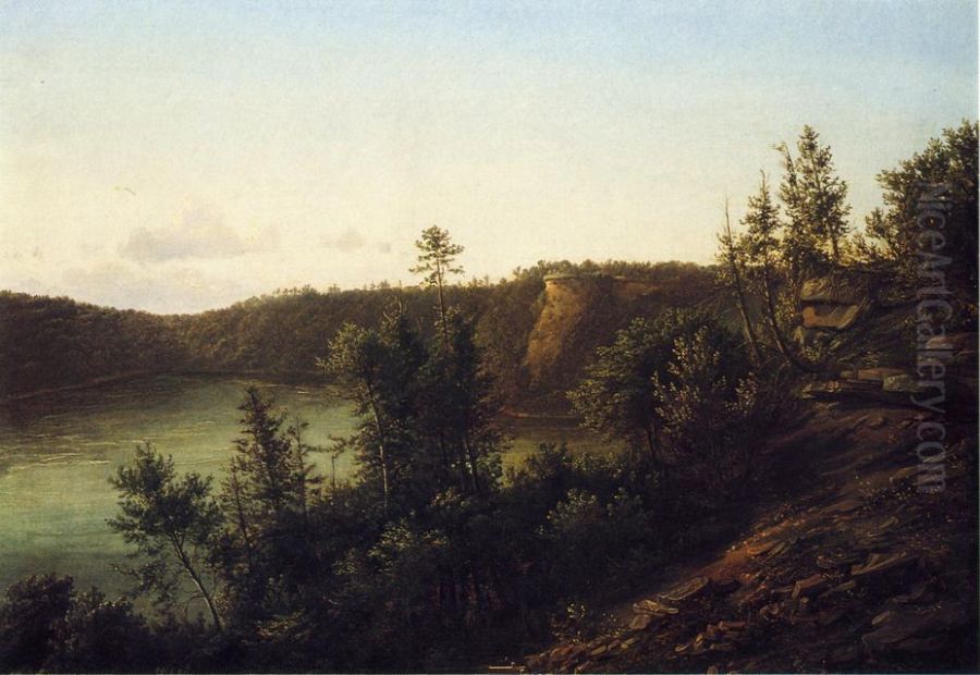 Palisades Near Fort Lee Oil Painting by Thomas Doughty