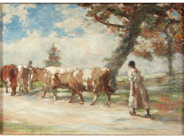 Going To Pasture Oil Painting by Andrew Douglas