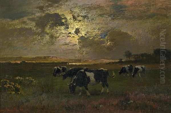 Auf Den Prerower Dunen Oil Painting by Louis, Carl Ludwig Douzette