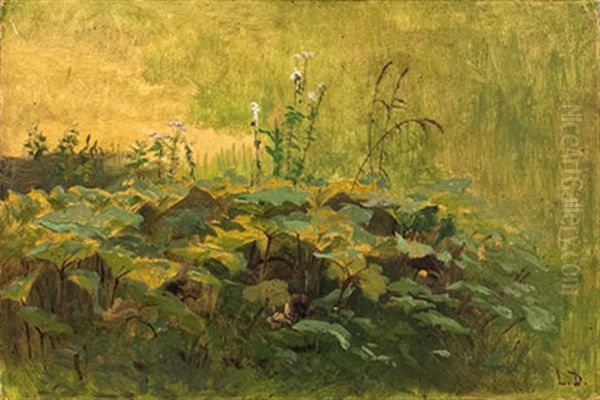 Kleine Waldstudie Oil Painting by Louis, Carl Ludwig Douzette