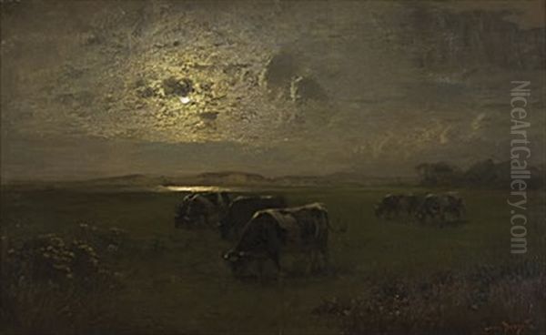 Auf Den Prerower Dunen Oil Painting by Louis, Carl Ludwig Douzette