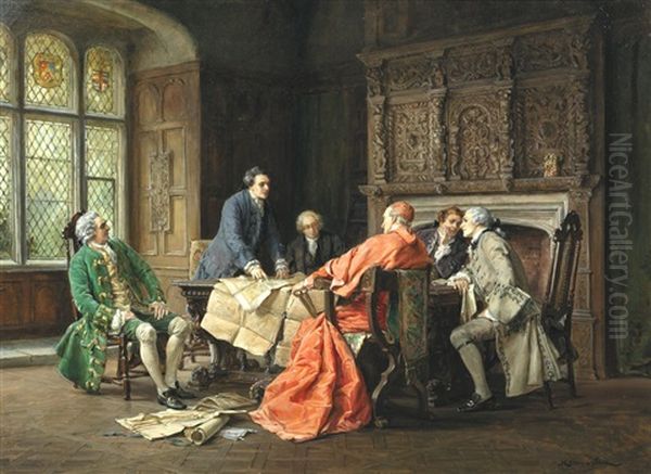 Setting The Boundary Oil Painting by Margaret Dovaston