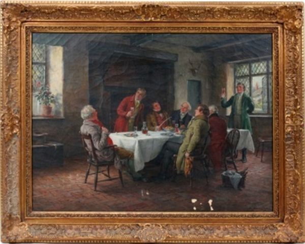 The Toast Oil Painting by Margaret Dovaston