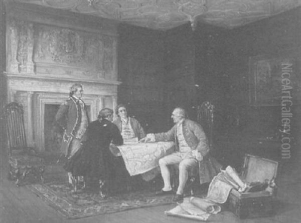 The Empire Builders Oil Painting by Margaret Dovaston