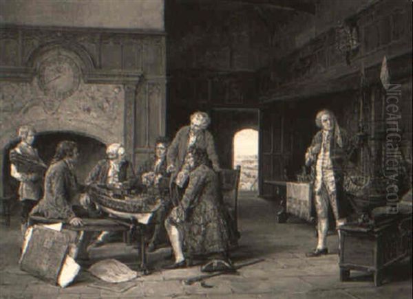 The New Model Oil Painting by Margaret Dovaston