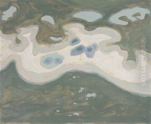 Snow On Ice, Huntington Harbor Oil Painting by Arthur Garfield Dove