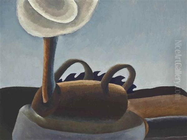 Abstract Of A Threshing Engine Sawing Wood Ii Oil Painting by Arthur Garfield Dove